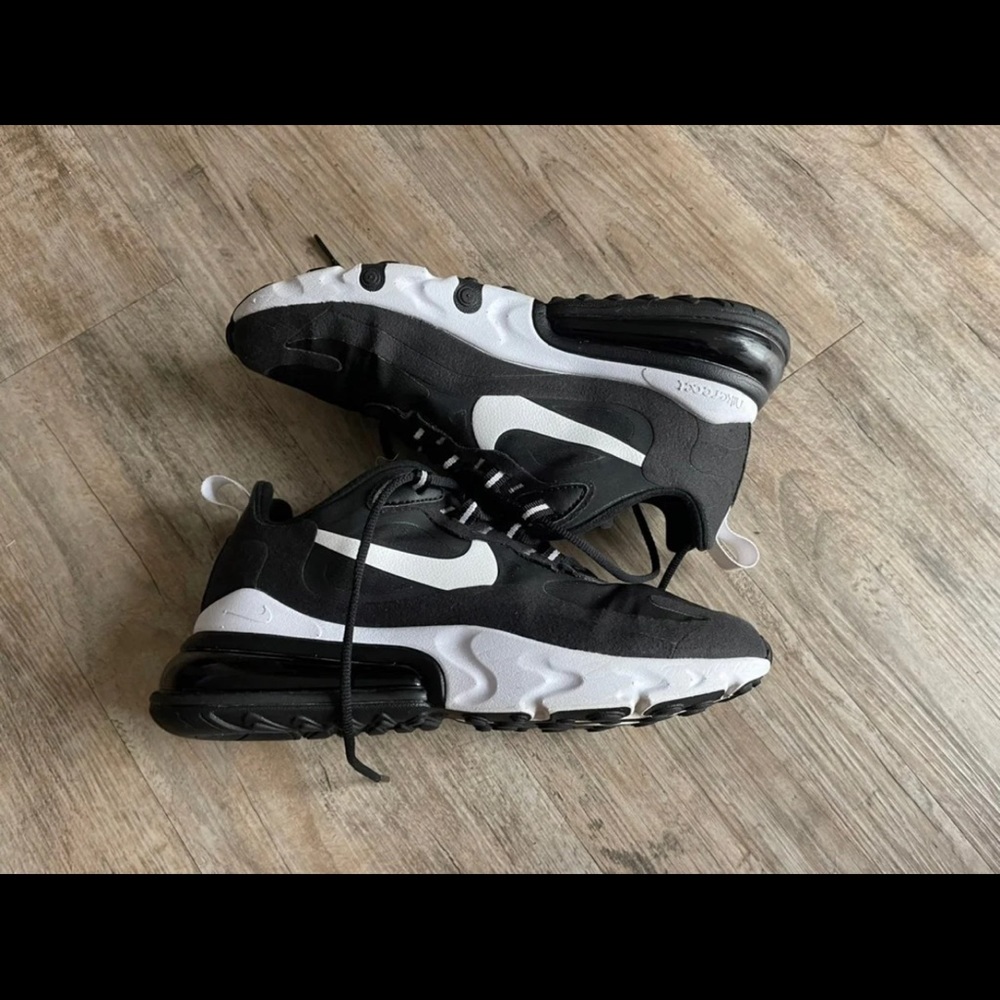 Nike Air Max 270 React black womens shoe